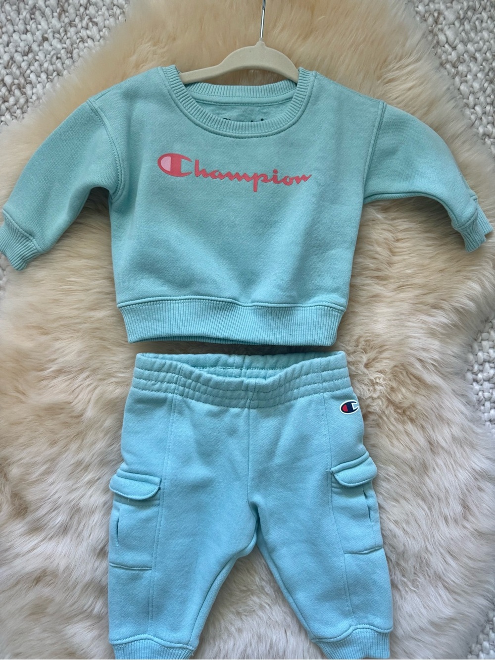 Champion Baby Set - Sweatshirt & Jogger Set in Teal NWOT